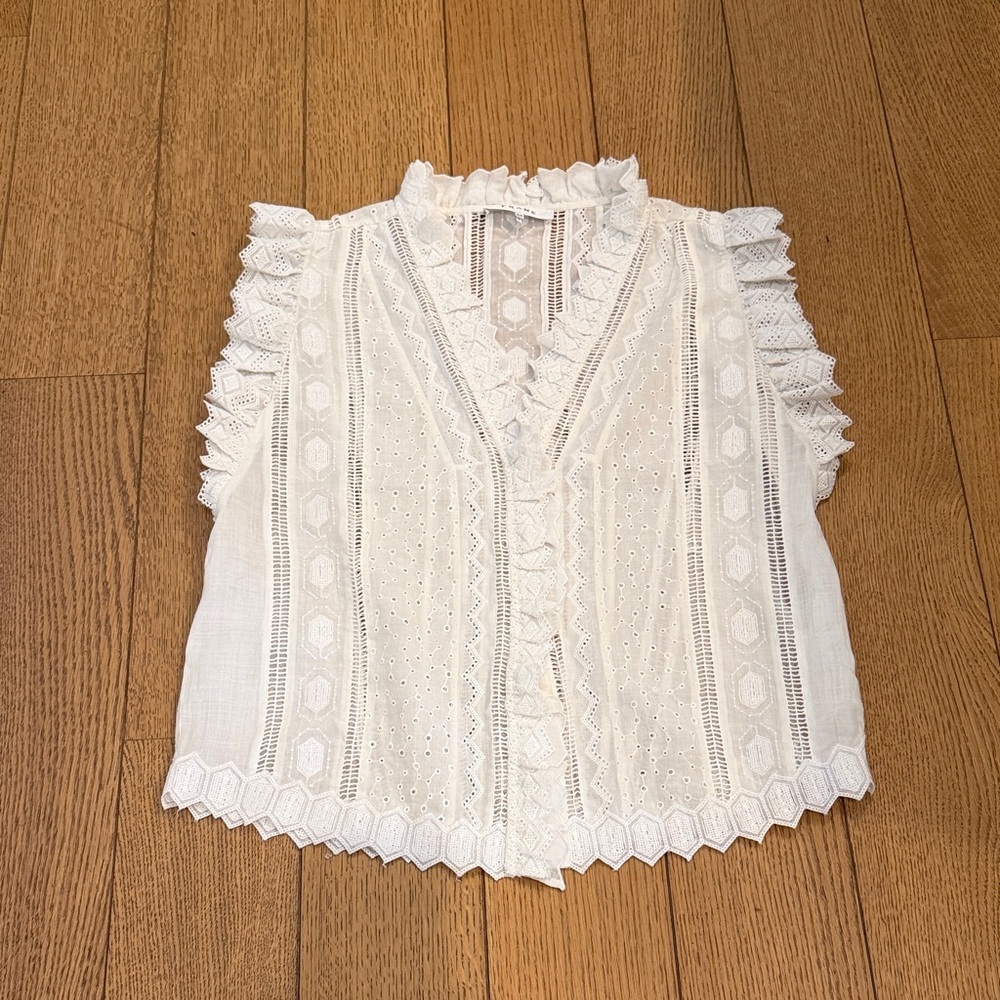 Frame Lauren Blouse Top Size Small - Picture 3 of 6